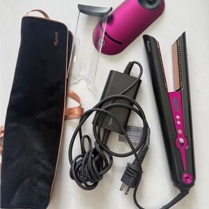 Dyson Black and Pink Hair Straightener Set